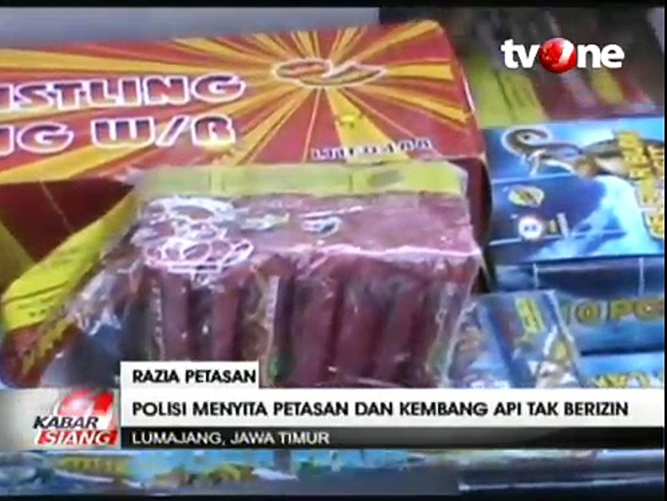 Polisi Sita Petasan dan Kembang Api Tak Berizin Lumajang