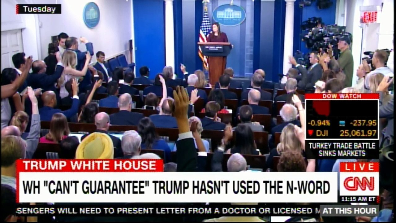 White House "Can't Guarantee" Donald Trump hasn't used The N-Word. #DonaldTrump #WhiteHouse #TrumpWhiteHouse #News #FoxNews #CNN