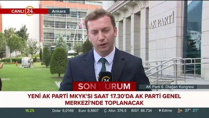 Yeni AK Parti MKYK'sı toplanacak
