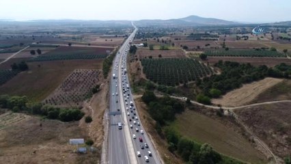 Bursa'da Bayram Tatili Yoğunluğu Havadan Böyle Görüntülendi