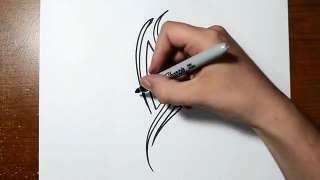 How to Draw a Cool Tribal Tattoo Design Sketch 1