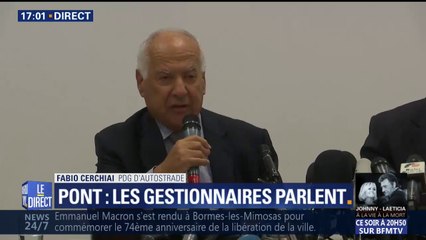 Gênes : Le PDG d'autostrade promet que le possible sera fait pour "alléger les souffrances"