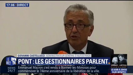 Gênes : Autostrade reconnaît "une distance" avec Gênes et "présente ses excuses"