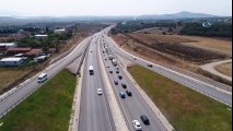 Bursa'da Bayram Tatili Yoğunluğu Havadan Böyle Görüntülendi