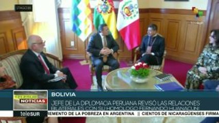 Cancilleres de Bolivia y Perú sostienen encuentro diplomático