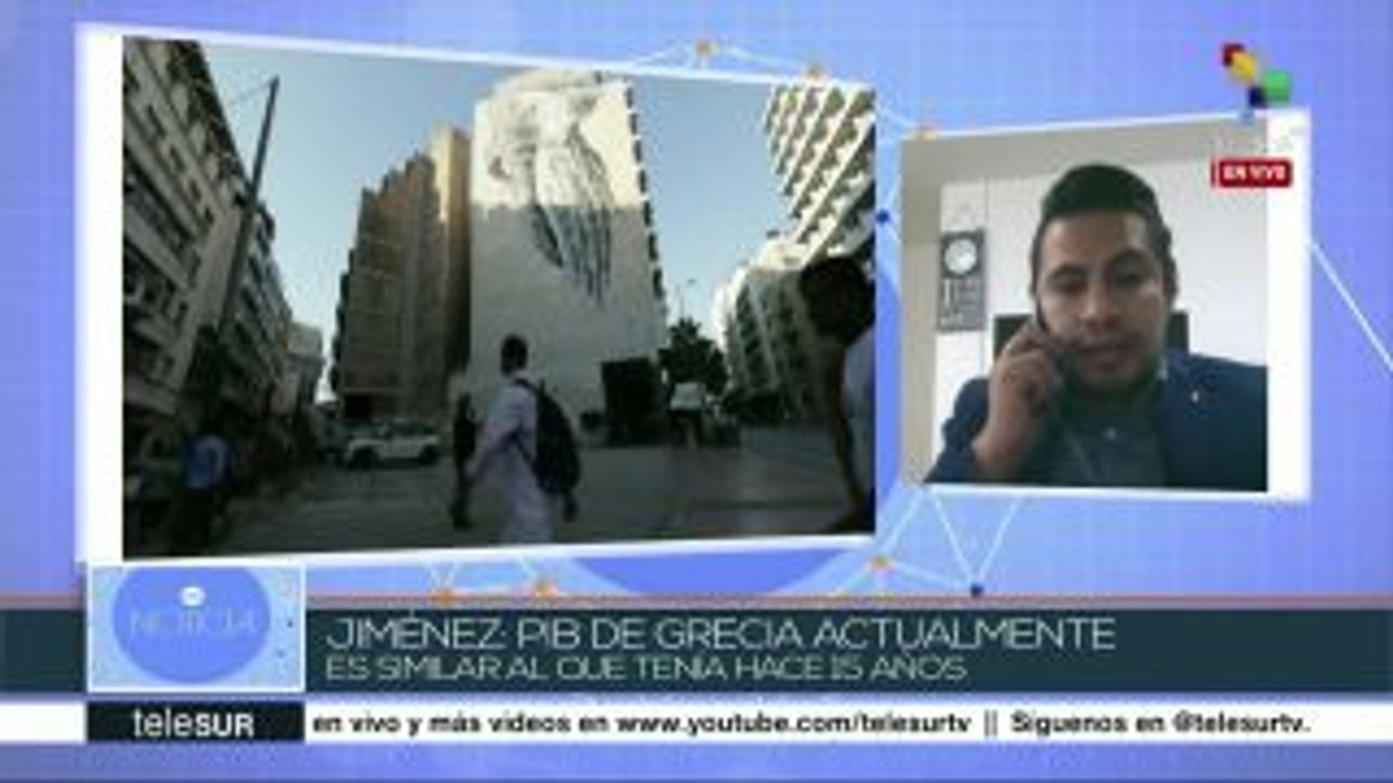 Jiménez: Grecia, 8 años de austeridad pero el retroceso es de 15 años