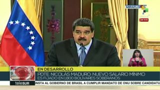 Venezuela: nuevo salario mínimo se fija en 1800 bolívares soberanos