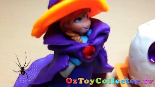 Play Doh Pumpkin Head Halloween Songs Surprise Eggs Frozen Anna White Ghost go away