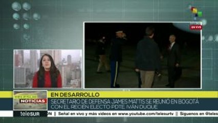 Secretario de Defensa de EE.UU. se reúne con presidente de Colombia