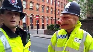 Man in pig mask gets arrested for impersonating a police officer