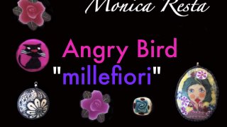 Angry Bird polymer clay cane tutorial Millefiori