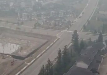 Drone Video Shows Grey Smoke Covering Kamloops, BC, as Fires Choke the Air