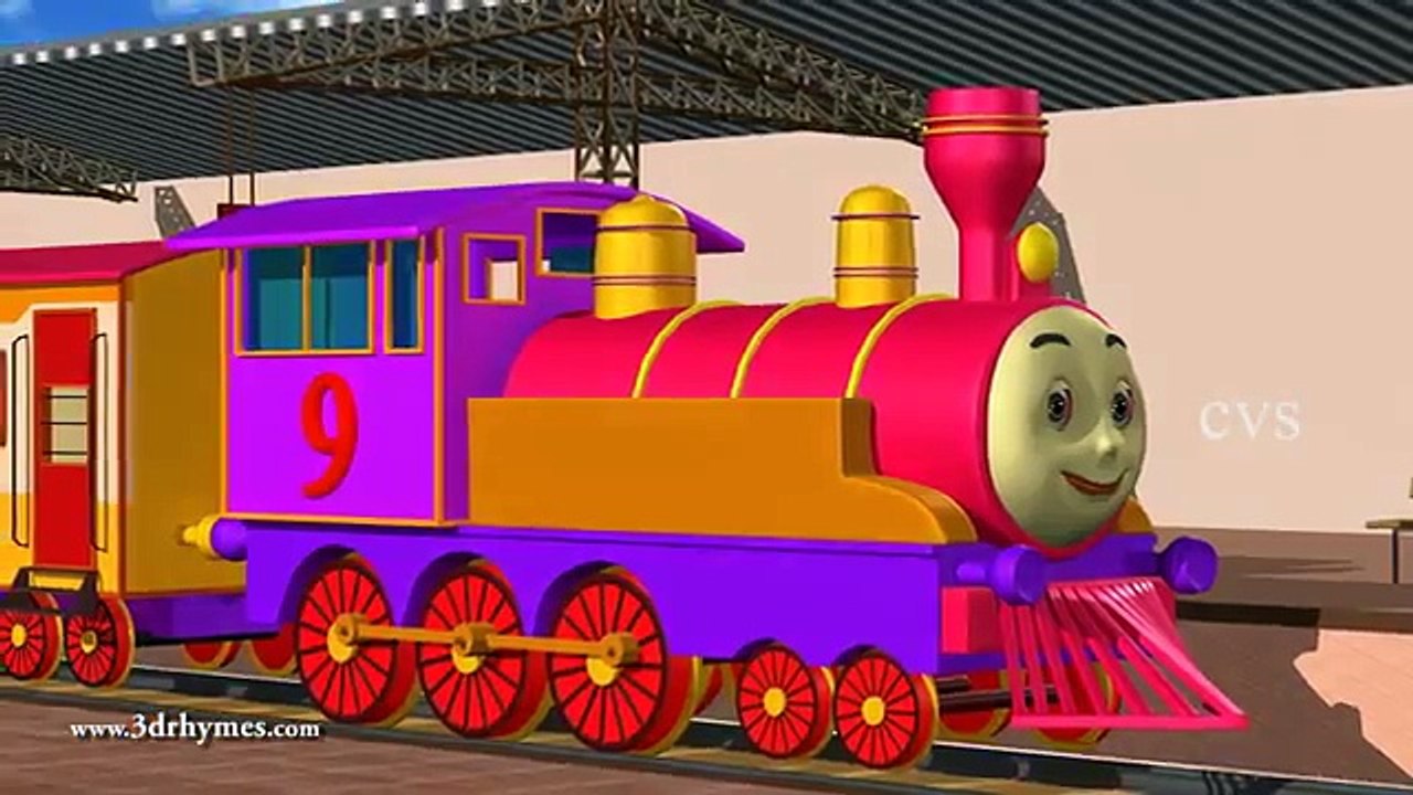 Engine Engine Number 9 3D Animation English Nursery rhyme for children
