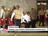 Presiden Jokowi Memeriksa Persediaan Beras dan Gula di Gudang Bulog