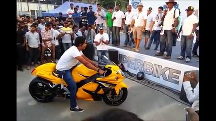 Suzuki Hayabusa Loudest Exhaust Contest. India Superbike Festival Bangalore.