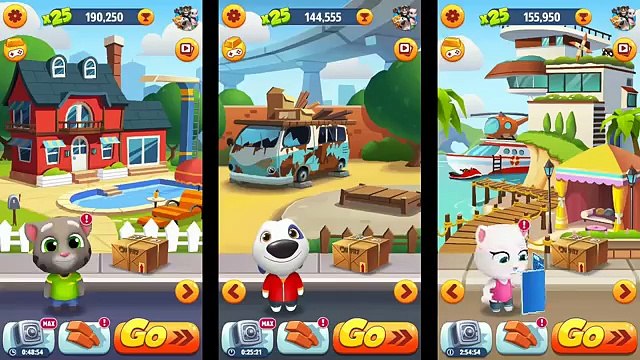 Talking Tom Gold Run VS Talking Hank Gold Run VS Talking Angela Gold Run HD