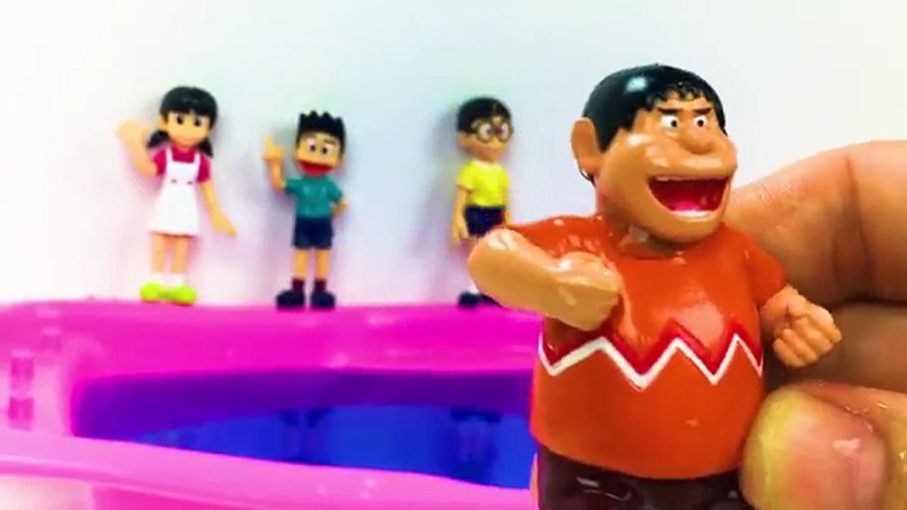 Five Little DORAEMON Jumping on the BED Song Jumping on the POOL Nursery Rhyme