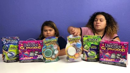 UNICORN SLIME VS MERMAID SLIME MAKING SLIME WITH THE NEW SLIMY GLOOP KITS