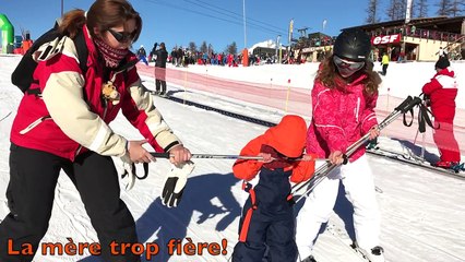 Hugo : ses premiers pas au ski! WHERE IS ANGIE.AND HUGO?