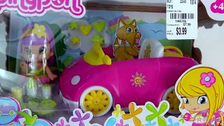 Pinypon Pink Car Pizza Food Picnic Playset with LPS Littlest Pet Shop Frozen Shopkins Dog