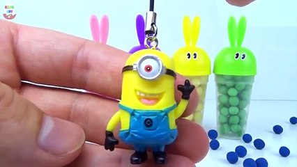 Balls Play Doh and Cups Learning Colors Toy SpongeBob Tom and Jerry Minions for kids