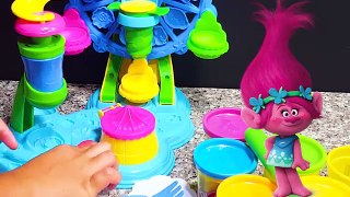 Best Learning Colors for Toddlers Video Teach Babies with Toy TROLLS Play Doh Rainbow Fun
