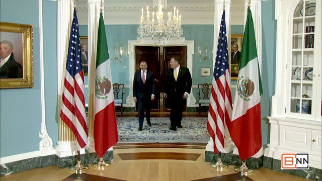 Secretary of State Pompeo Greets Mexican Foreign Minister Videgaray Caso