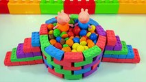 DIY How To Make Kinetic Sand Brick Rainbow Pool M&M Chocolate Balls Play Toys Learn Colors
