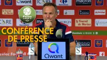 Conférence de presse Gazélec FC Ajaccio - Grenoble Foot 38 (2-0) : Albert CARTIER (GFCA) - Philippe  HINSCHBERGER (GF38) - 2018/2019