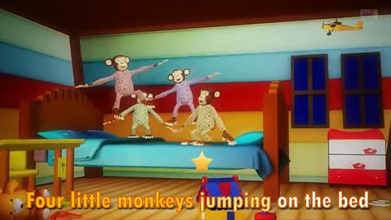 Five Little Monkeys Jumping On The Bed | Nursery Rhymes For Kids | Children Song