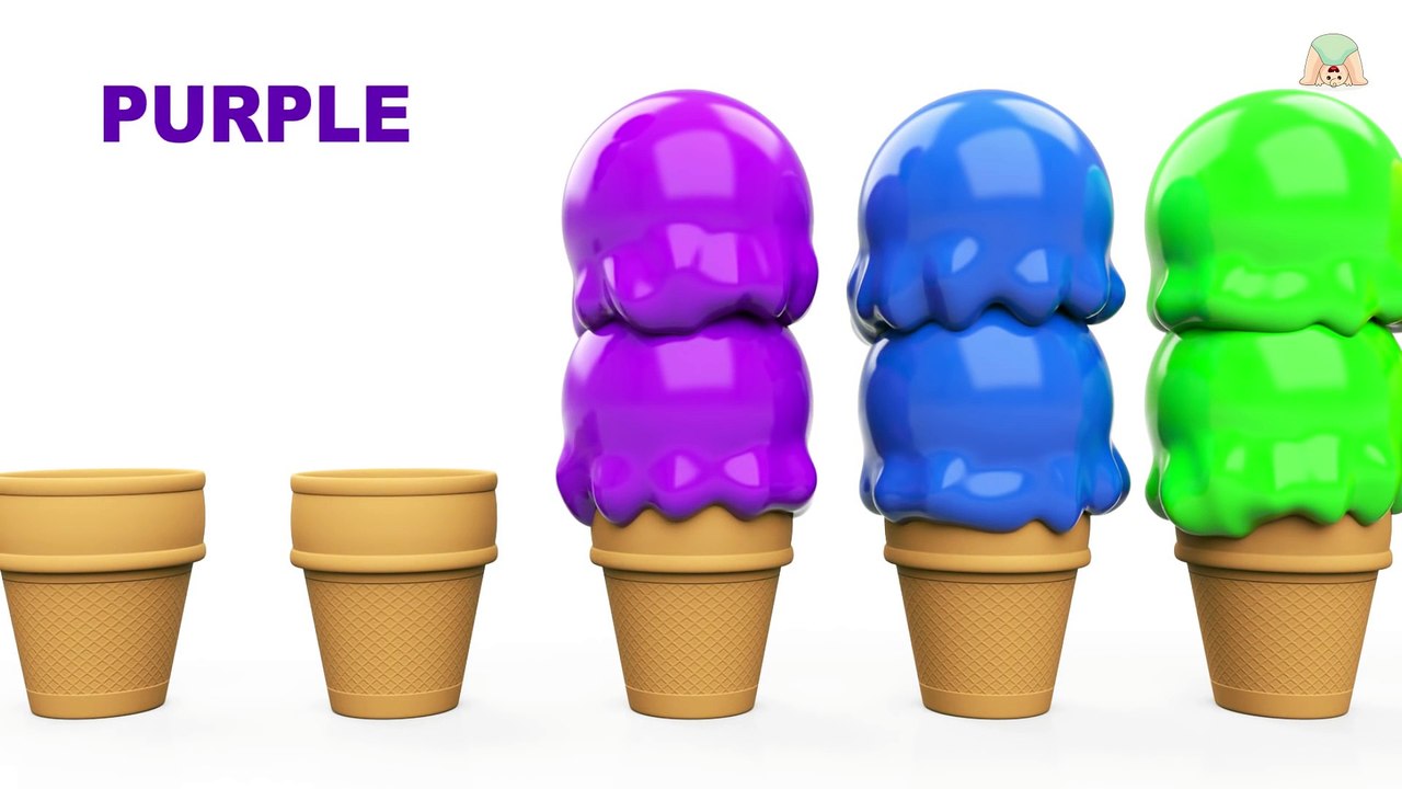 Learn Colors with Soft Ice Cream 3D Color Learning Videos for Kids and Toddlers
