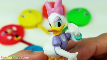 Toddler Kids Learn Colors with Play Doh Face Lollipop Ice Cream Surprises