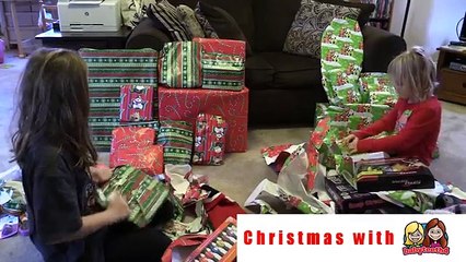 Christmas morning, kids opening presents