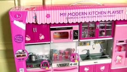 HELLO KITTY Deluxe Kitchen Toy Cooking with Elsa Disney Frozen Play Doh Surprises