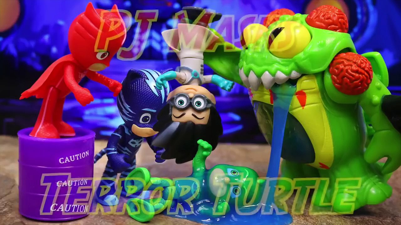 PJ Masks Meet a Mutated Sea Turtle Who Eats Gekko and Catboy
