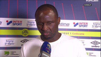 La réaction de Patrick Vieira après le match nul contre Caen