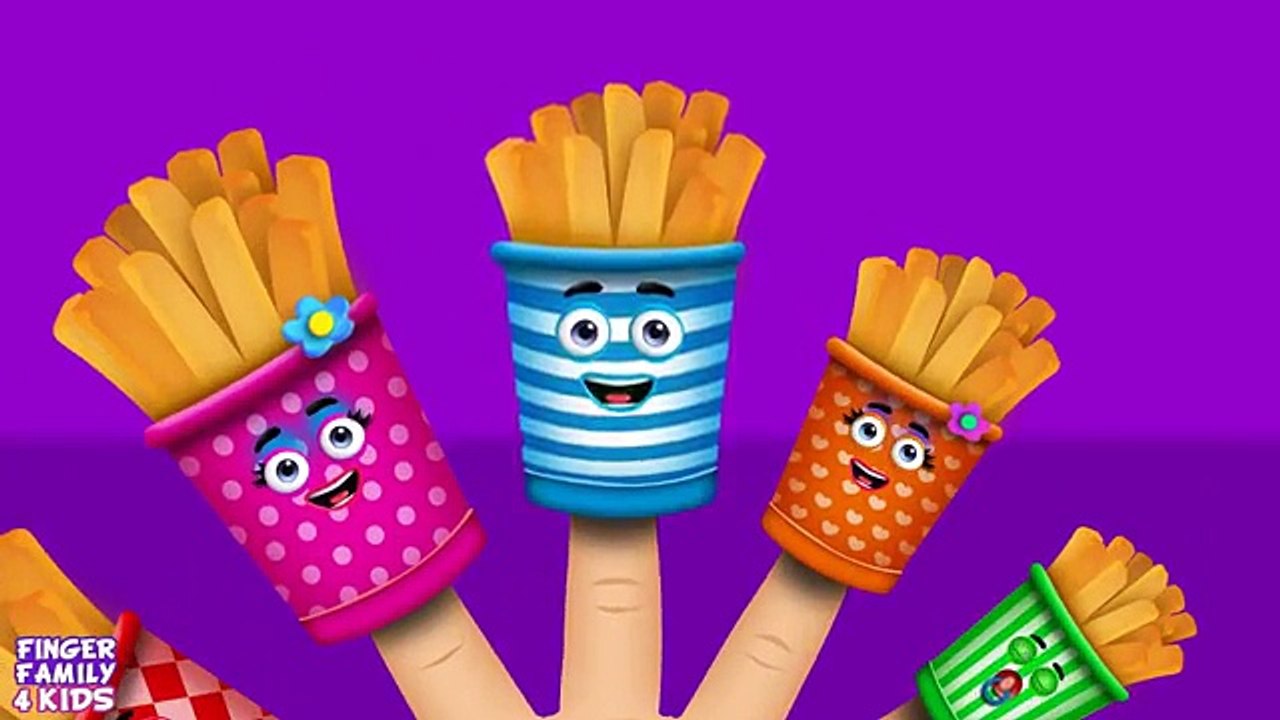 The Finger Family French Fries Family Nursery Rhyme French Fries