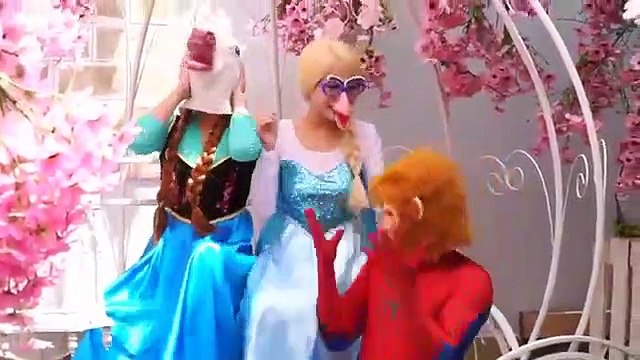 Spiderman Frozen Elsa Baby Masha vs Joker Harley Quinn Steal w Superman Anna Superhero in real life