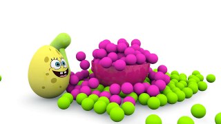 Colors for Children to Learn With Surprise Egg and Spongebob - Learn Colors