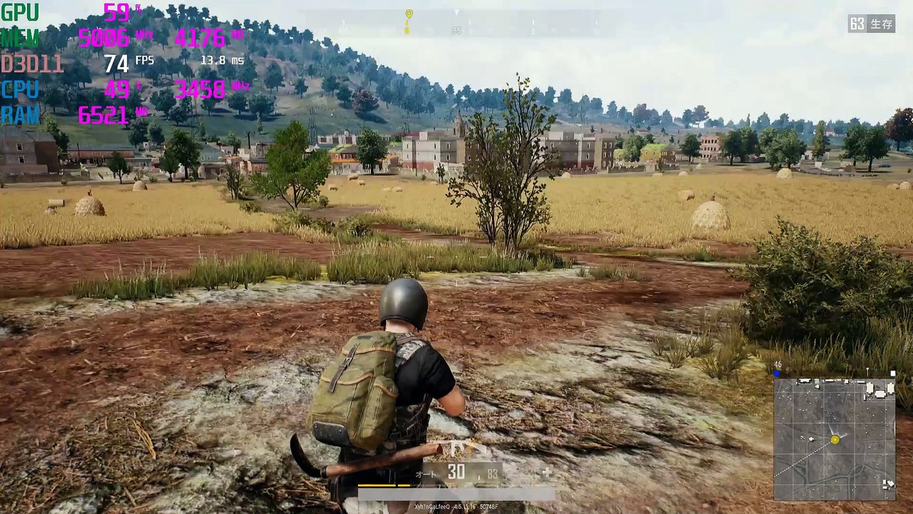 PLAYERUNKNOWN'S BATTLEGROUNDS　動作検証　GTX1080