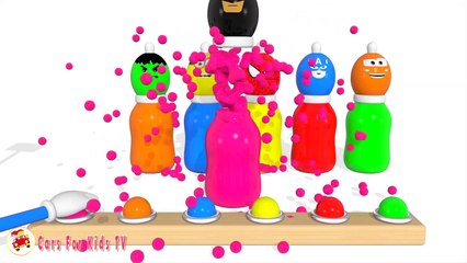 Learn Colors With Surprise Eggs Baby Bottles for Children   Finger Family for Kids Toddlers