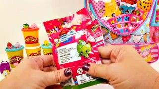 SHOPKINS GIANT Play Doh Surprise Egg and BACKPACK | Bubbles