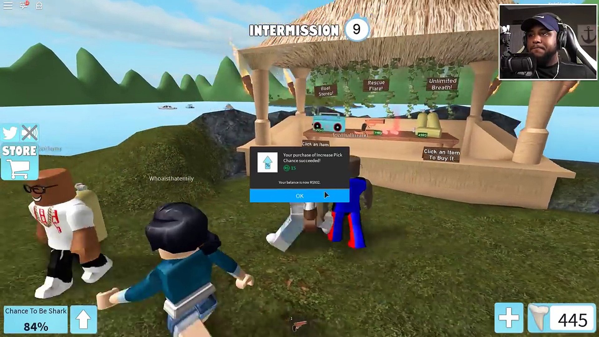 ⁣2 PLAYER MEGALODON SHARK ATTACK IN ROBLOX