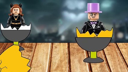 SUPERHEROES LEGO BATMAN, CATWOMEN, RIDDLER, PENGUIN, JOKER | 5 SURPRISE EGGS #Animation FO