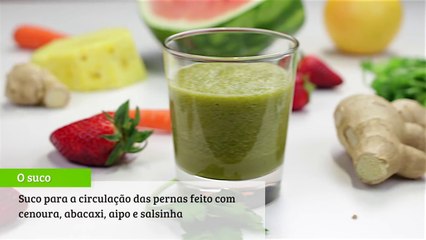 Como preparar um suco verde para a circulação das pernas