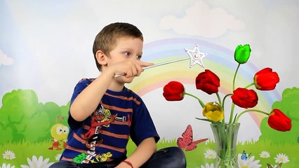 Learn Colors with Flowers Baby Song and Nursery Rhymes for Children, funny Paint Flowers