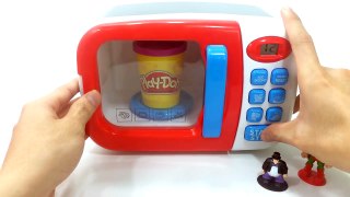 Play Doh and Surprise Eggs for Kids - Finger Family For Children Learn Colors with Microwave