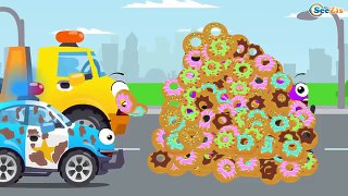 The Police Car w/ Tow Truck Cop Cars Kid Cartoon | Compilation