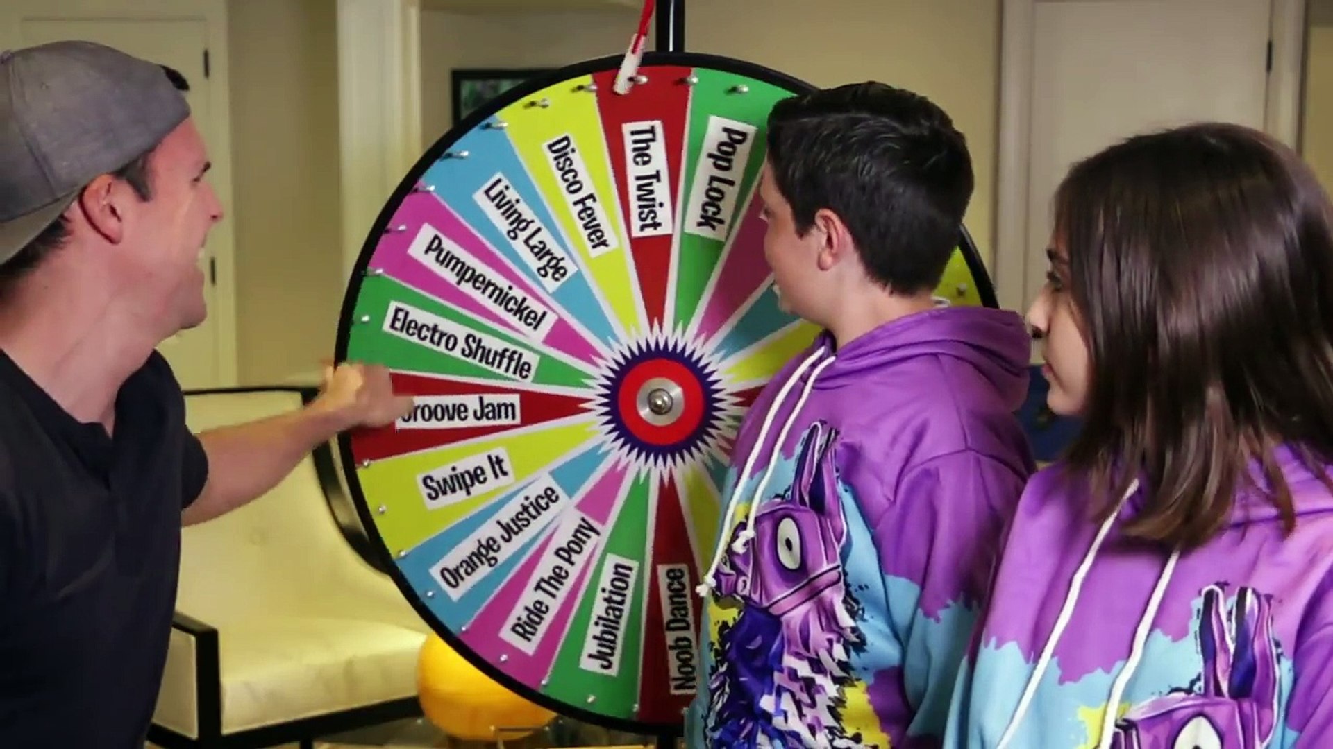 Ah Beefamily Fortnite Mystery Wheel Mystery Wheel Of Fortnite Dance Challenge In Real Life Dailymotion Video