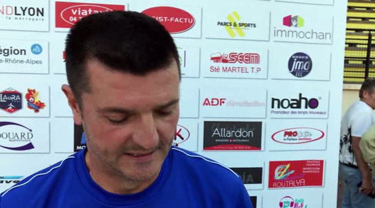 N2 - François VILLEBRUN réagit après la victoire de l'AS Saint-Priest contre MDA Foot